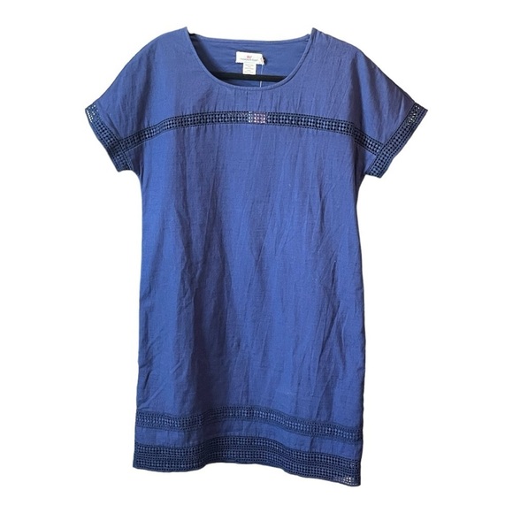 NWT Vineyard Vines Navy Lace Trim Shift Dress Sz S - Picture 2 of 5